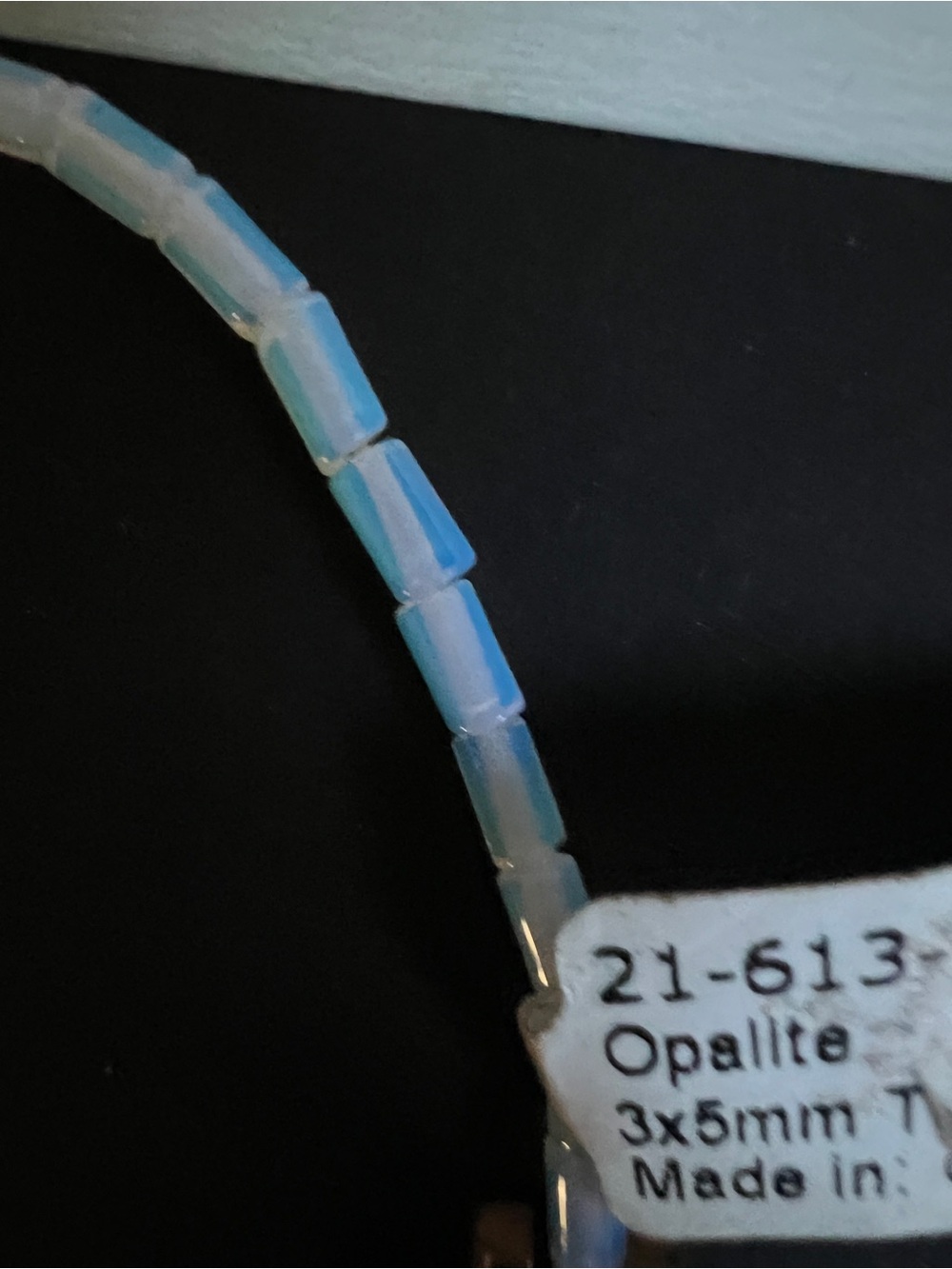 Opalite 16inch strand Opalite strand 16 i3x5mm - Picture 4 of 4